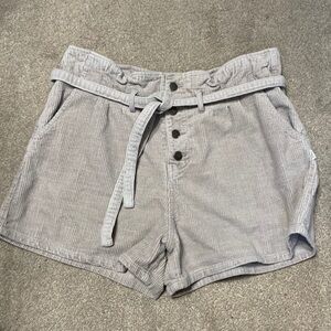 Böhme Cream Corduroy Paperbag High Waisted Shorts Size L